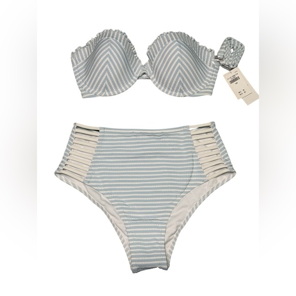 Abercrombie & Fitch Other - Abercrombie and Fitch Striped Blue and White Women's Bikini Set